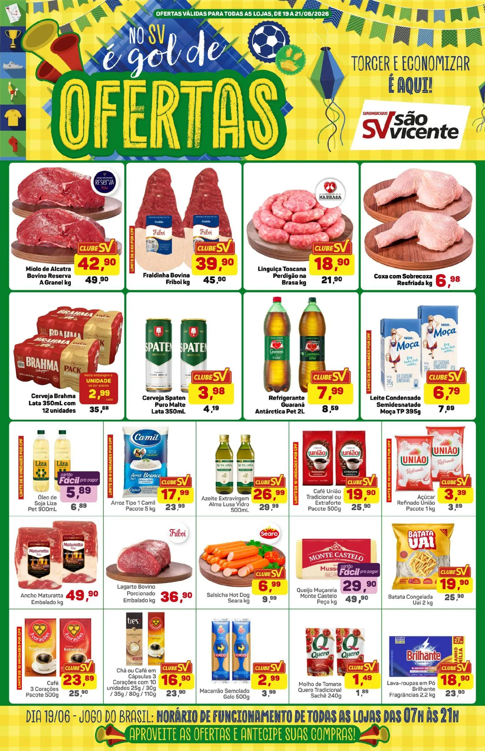 Pré-Visualização do folheto "Supermercados São Vicente - Ofertas da semana" da loja Supermercados São Vicente válido a partir de 19/06/2026