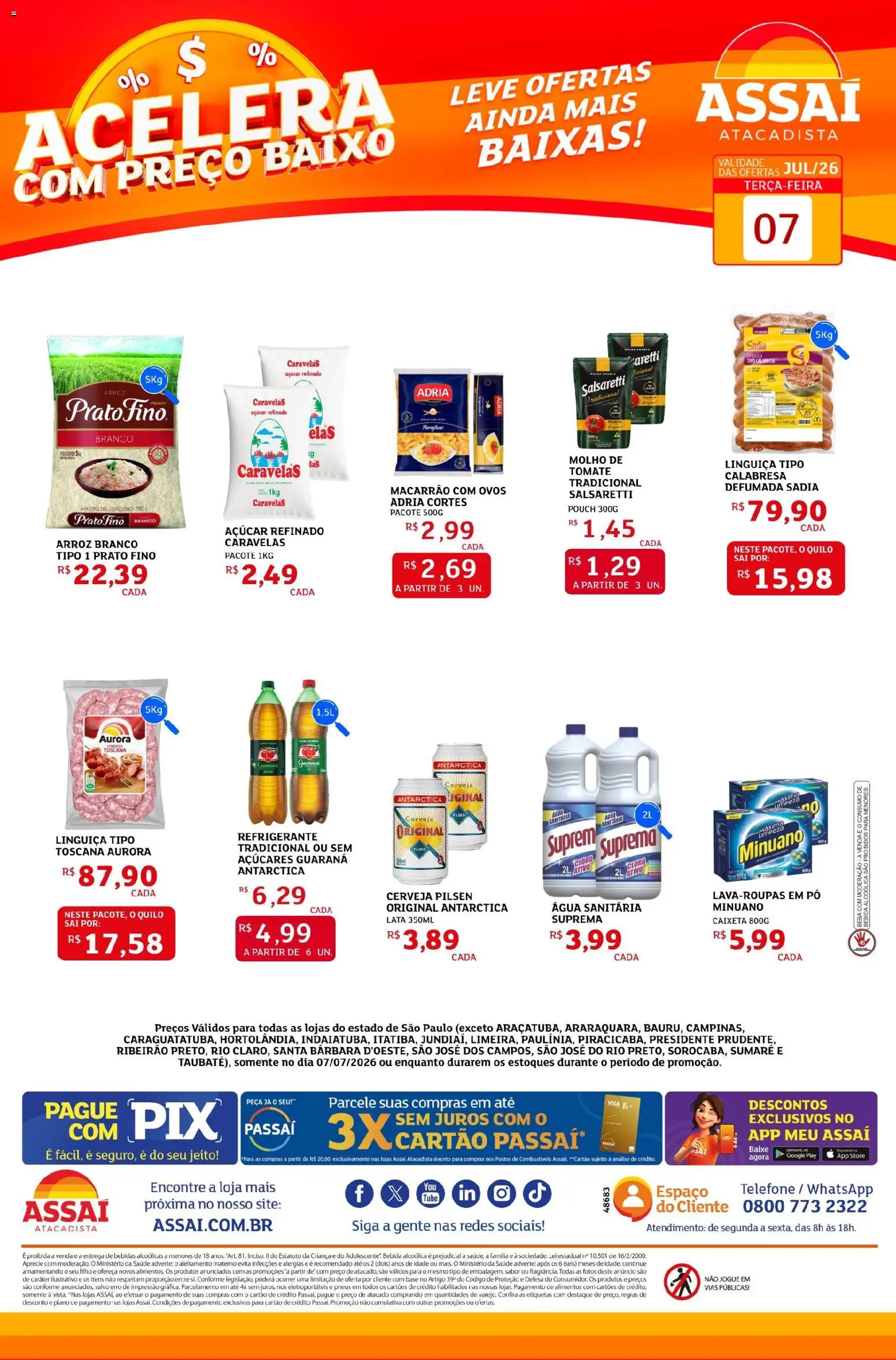 Pré-Visualização do folheto "Assaí Atacadista ofertas - SP" da loja Assaí Atacadista válido a partir de 07/07/2026