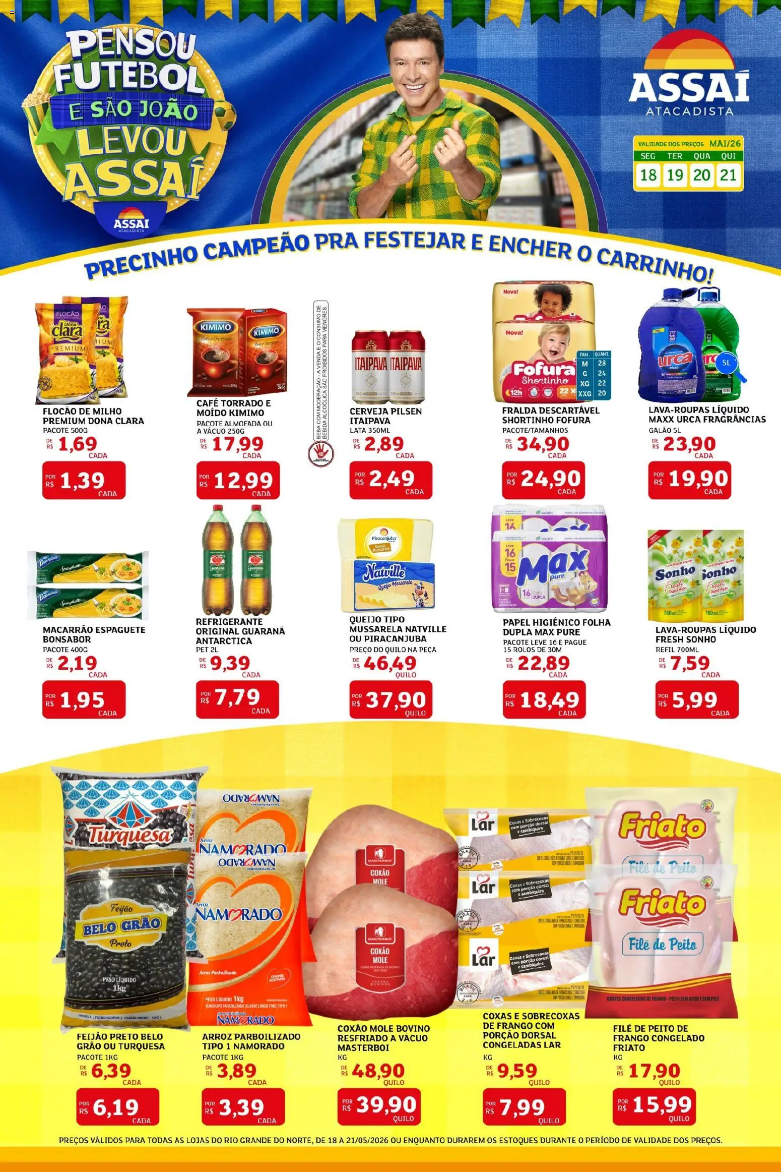 Pré-Visualização do folheto "Assaí Atacadista ofertas - RN" da loja Assaí Atacadista válido a partir de 18/05/2026